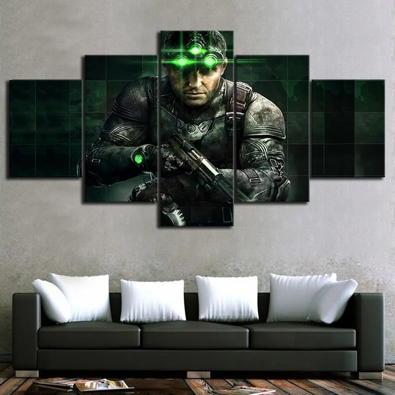 5 шт. Tom Clancy's Splinter Cell Sam Fisher игровой плакат Настенная картина для гостиной