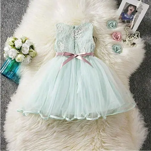 Baby Girl Sleeveless casual Dress Princess Pageant baby girl Lace Tutu Dresses | Детская одежда и обувь
