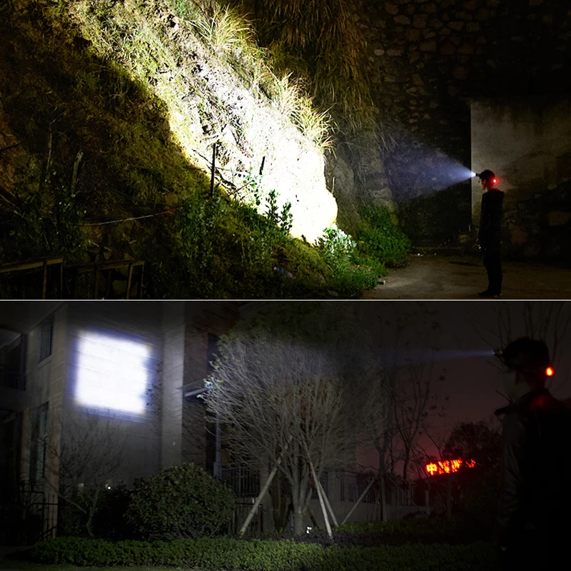 Светодиодные фары XML T6 Масштабируемые индукционные перезаряжаемые