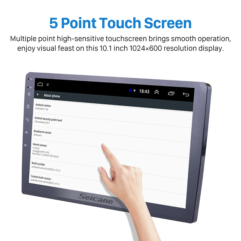 Seicane Универсальный стерео 10 &quotHD 2Din Android8.1 автомобильное радио GPS Navi головное
