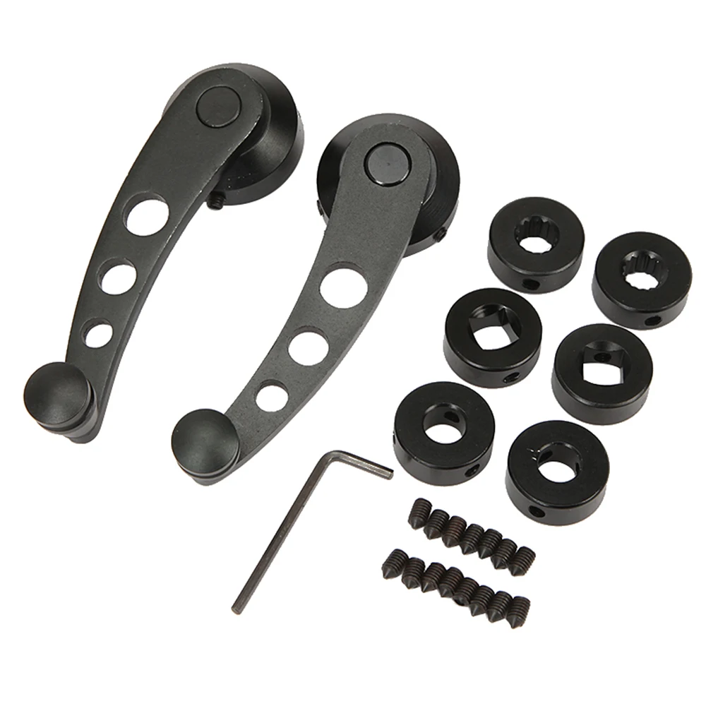 2 шт. универсальная ручка окна автомобиля намотки Riser алюминиевый сплав Замена