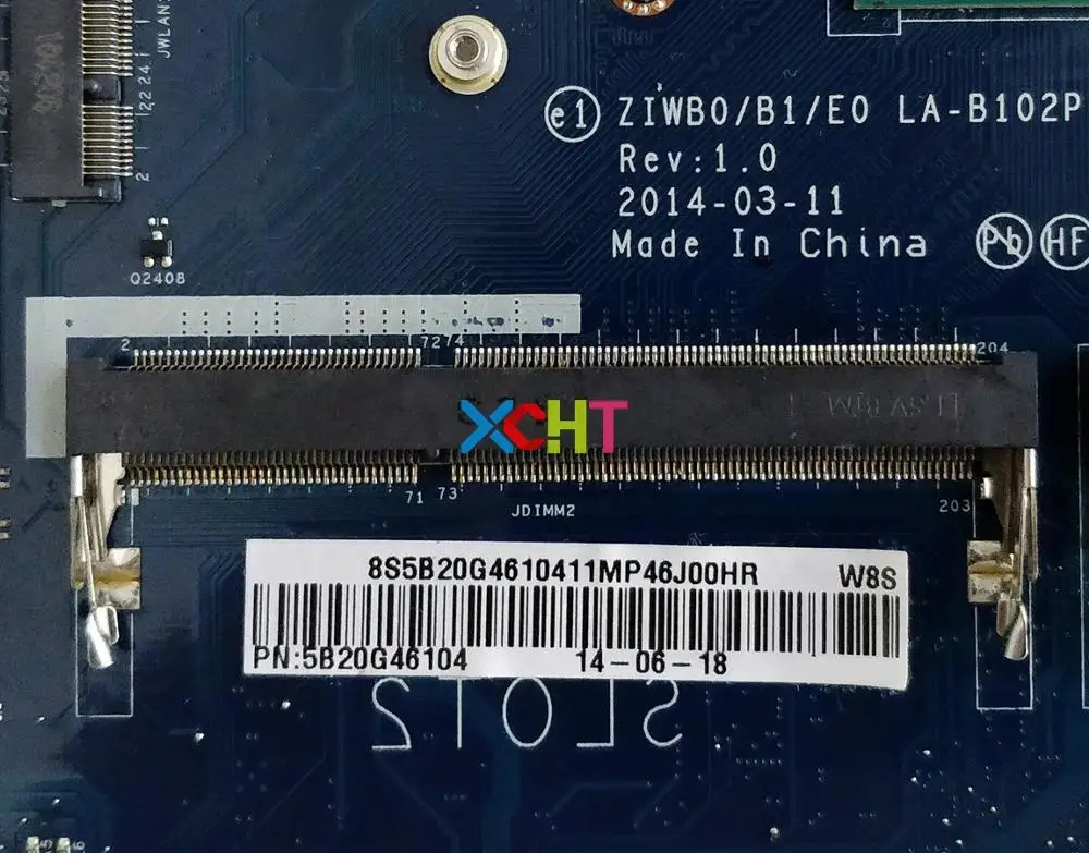 FRU PN: 5B20G46104 w N2830 процессор ZIWB0/B1/E0 LA-B102P для Lenovo B50-30 ноутбук материнская плата