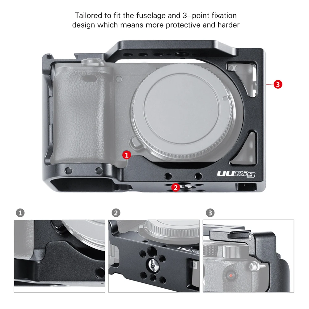 Стабилизатор камеры UURIG R008 из алюминиевого сплава аксессуары корпус с холодным