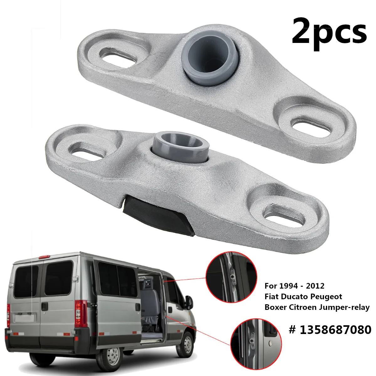 

2pcs Sliding Door Locator Guide Catch 1358687080 for Fiat Ducato for Peugeot Boxer for Citroen Jumper 1994-2012 1358687080