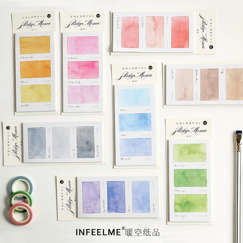 

1PCS New Colour Memo Pad Paper Post Notes Sticky Notes Notepad Stationery Papeleria Office School Supplies