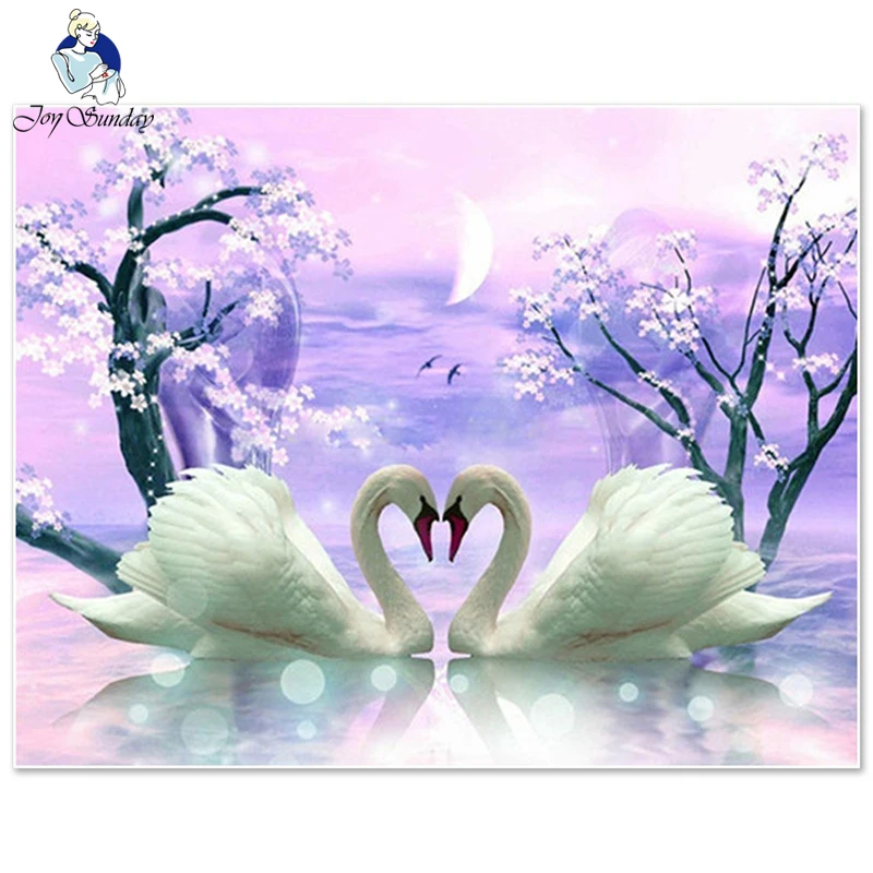 JoySunday Алмазная мозаика Лебеди животные полный квадрат алмазная живопись Набор