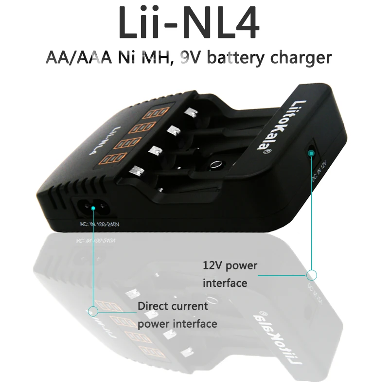 Горячие предложения Liitokala Lii-Nl4 зарядное устройство для аккумуляторов Aa Aaa Ni-MH Ni-Cd 9V