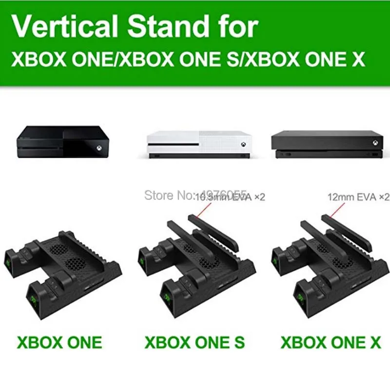 Для Xbox ONE/One S/One X вертикальная подставка для зарядки охлаждающий вентилятор кулер