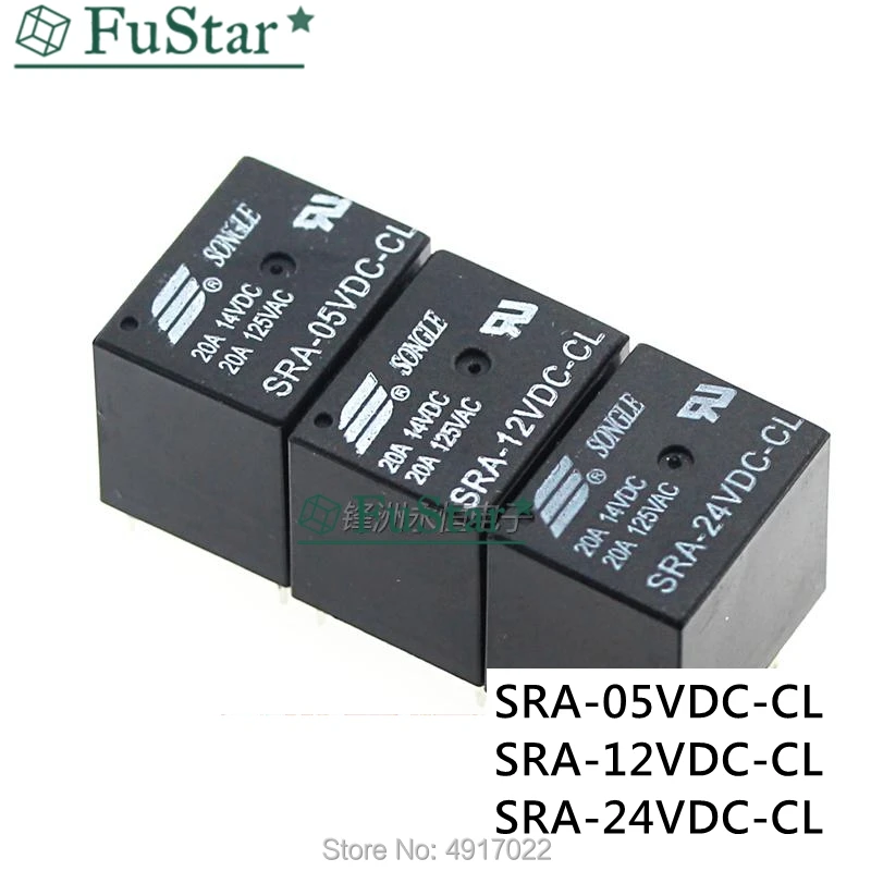 5 шт. реле мощности в 12 В 24 20 А постоянного тока 5pin PCB тип наличии черное