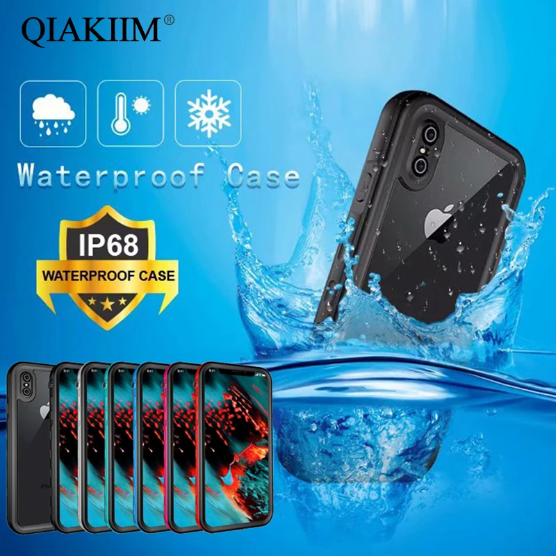 360 Защитные чехлы для телефонов Apple iPhone XS Max XR X 7 8 Plus водонепроницаемый чехол