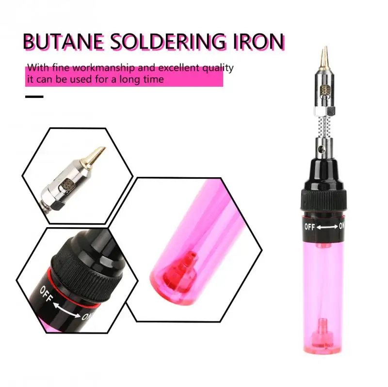 

Cordless Butane Gas Blow Torch Soldering Iron Gun Welding Pen Tool 1300 Degree Green Blue Yellow Red Optional High Quality