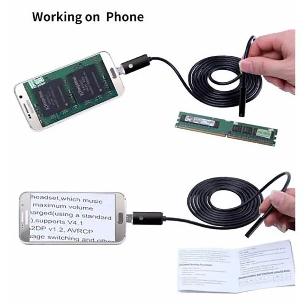 1 м 5 2 7 мм мини USB бороскоп эндоскоп камера Водонепроницаемый 6 светодиодный для