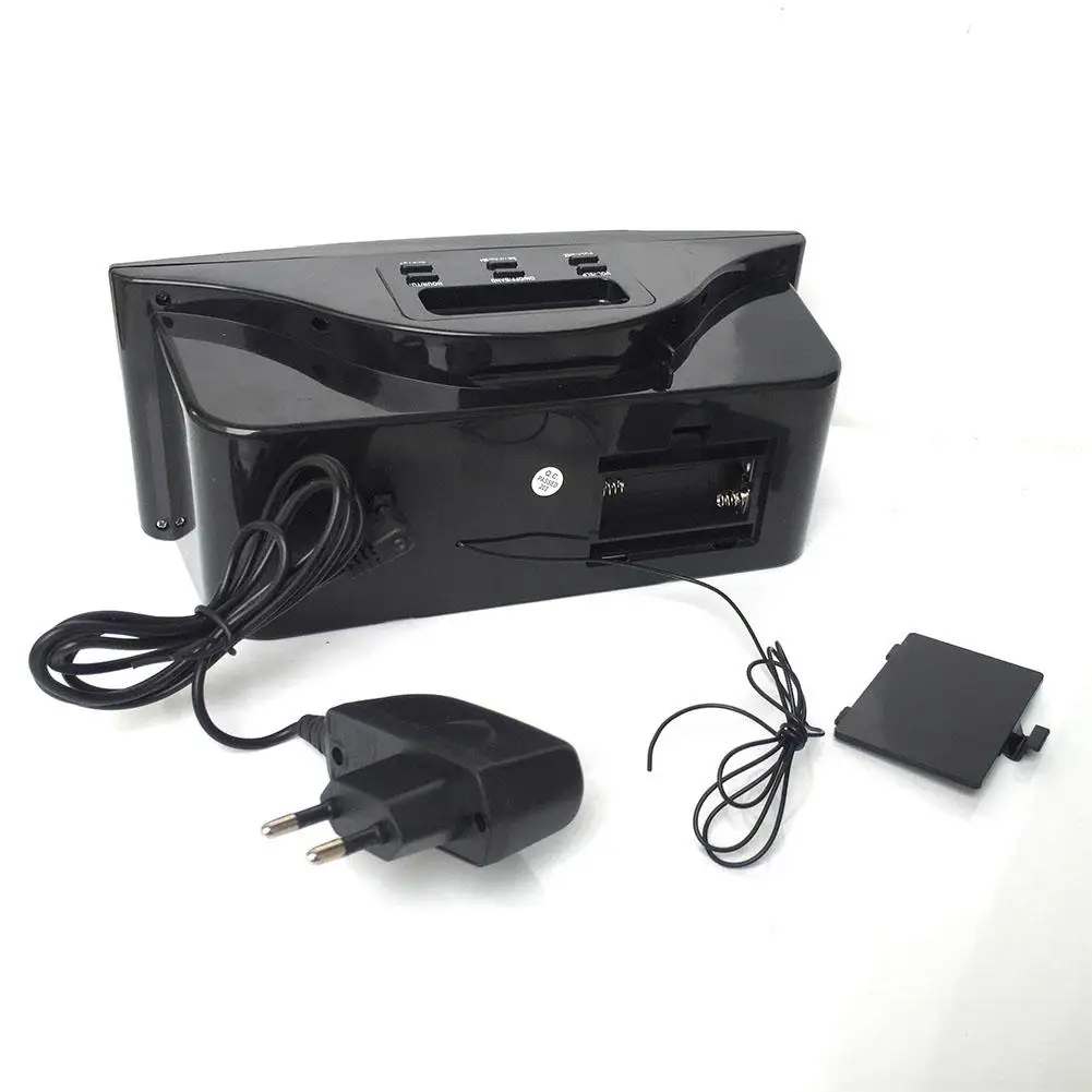 DC 5V Изысканная Dual Band будильник часы для мониторинга сна AM/FM радио с светодиодный