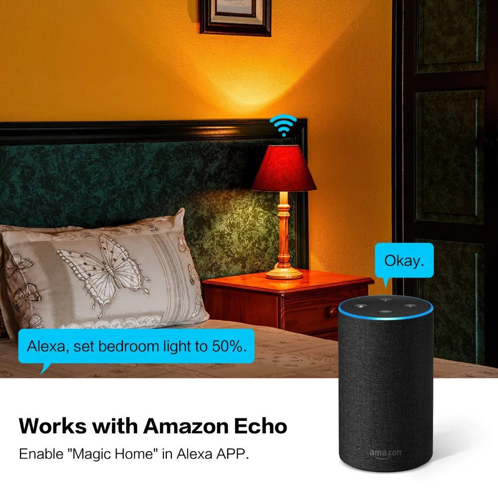 YHINT интеллектуальные WI FI лампы умная Светодиодная лампа легкой работы с Alexa Google