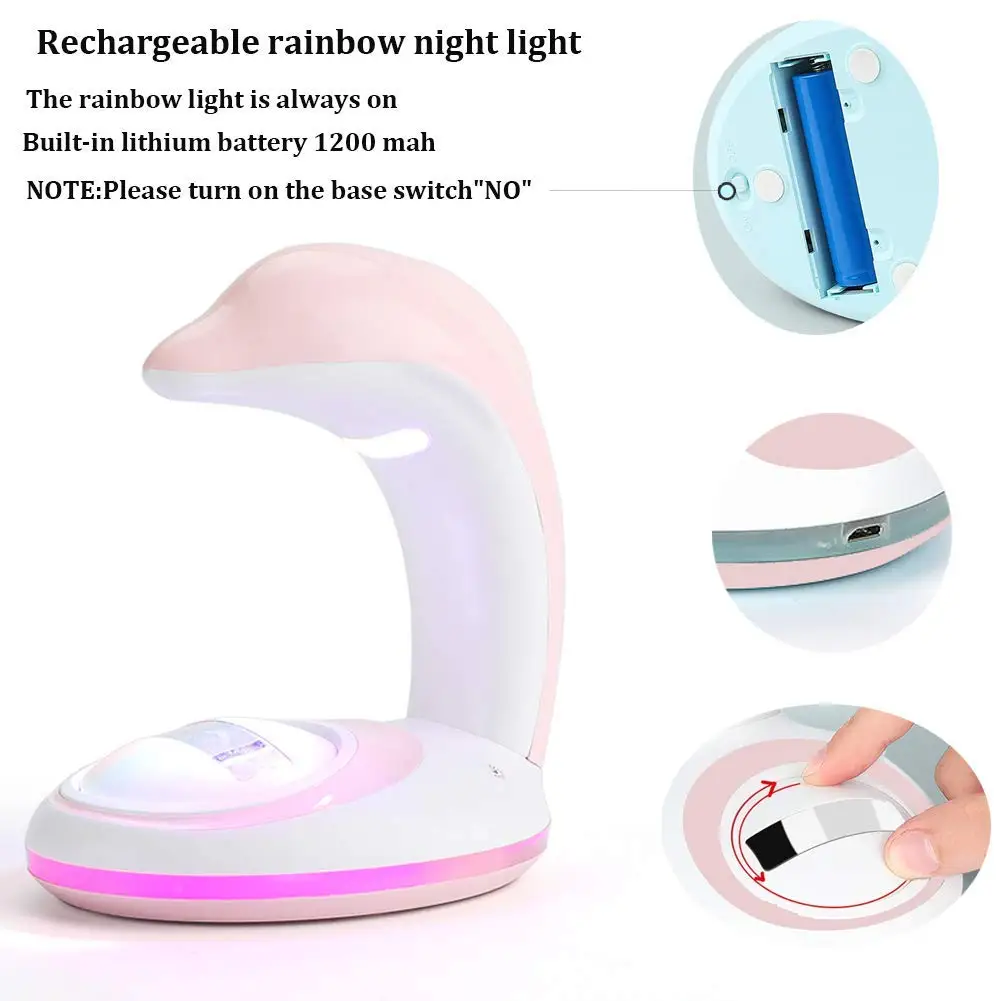 Rechargeable Rainbow Projector Led Colorful Night Light Romantic Sky Lamp Sleep Home Bedroom Decora | Лампы и освещение