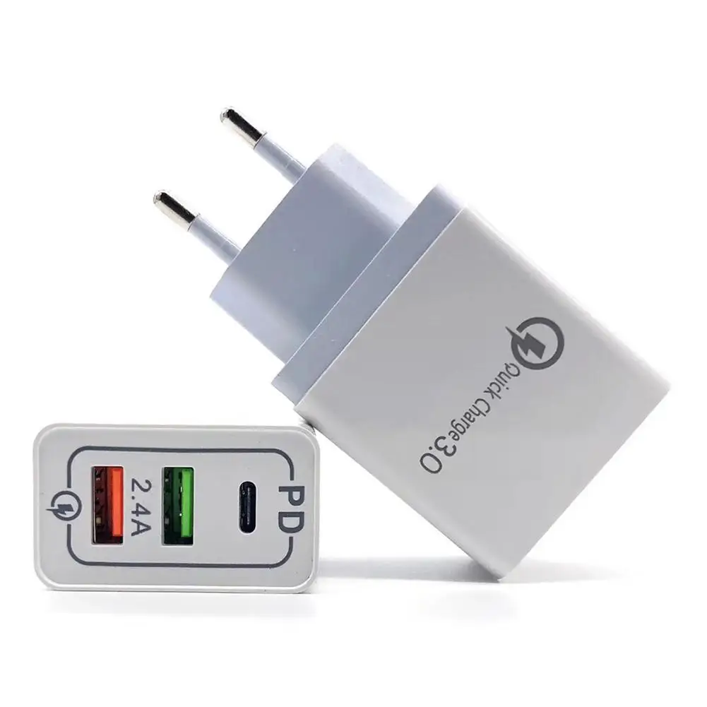 1 шт. 2 портовый USB PD3.0 QC3.0 быстрое зарядное устройство 2.4A Type C USB3.1 Быстрая зарядка