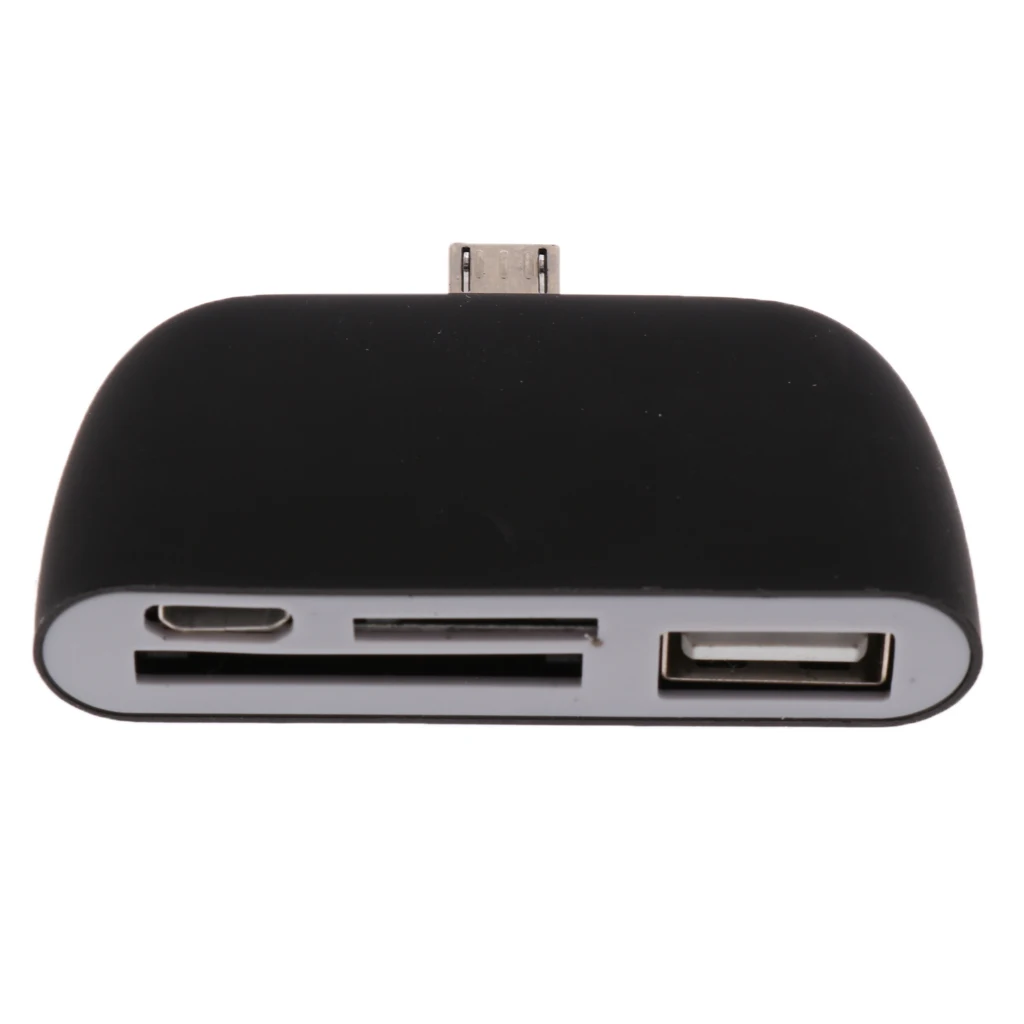 Соединение OTG Kit адаптер с USB портом SD кардридер для телефона черный|Сетевые