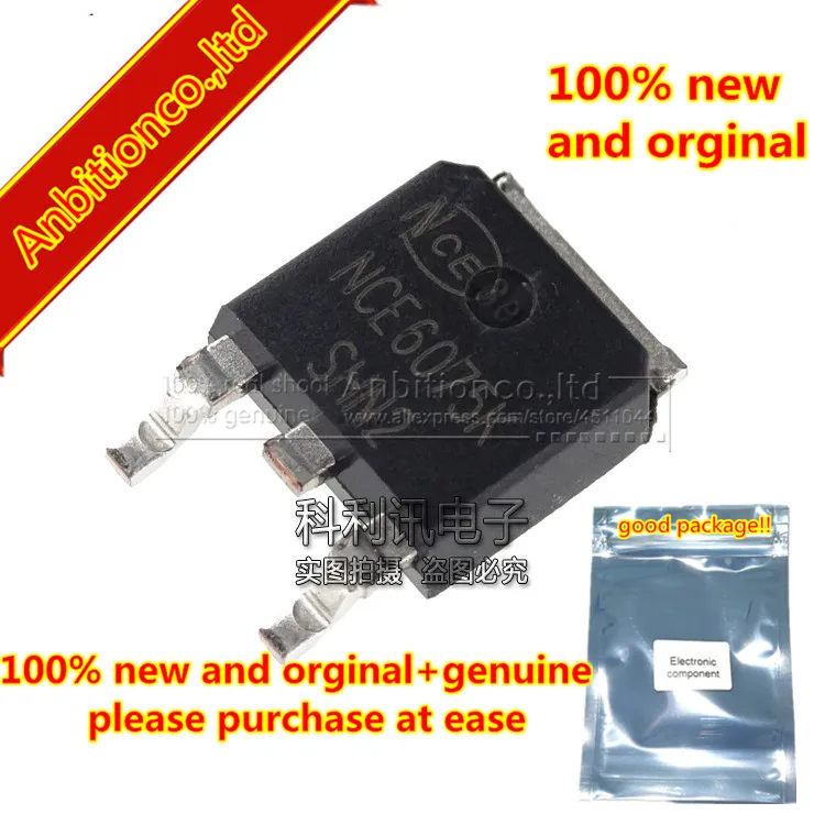 10 шт. новинка 100% оригинальный NCE6075K NCE N Channel enhance Mode Power MOSFET 75A 60V TO252 в