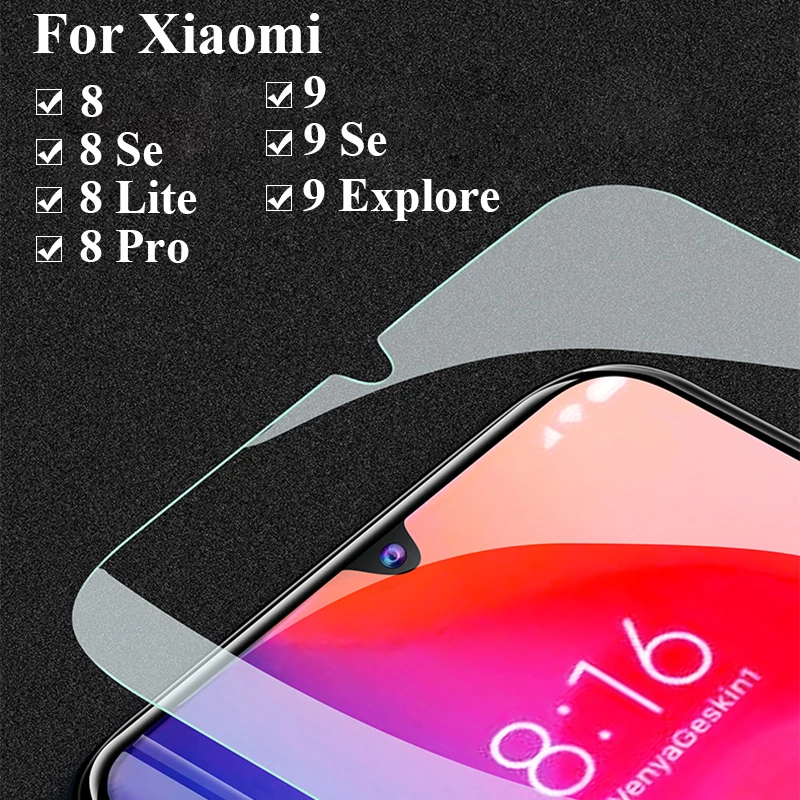 Protective Glass On The For Xiaomi Mi 8 9 Se Explore Screen Protector for xiaomi A2 A1 redmi note 5 4X 6 Lite Pro Tempered | Мобильные