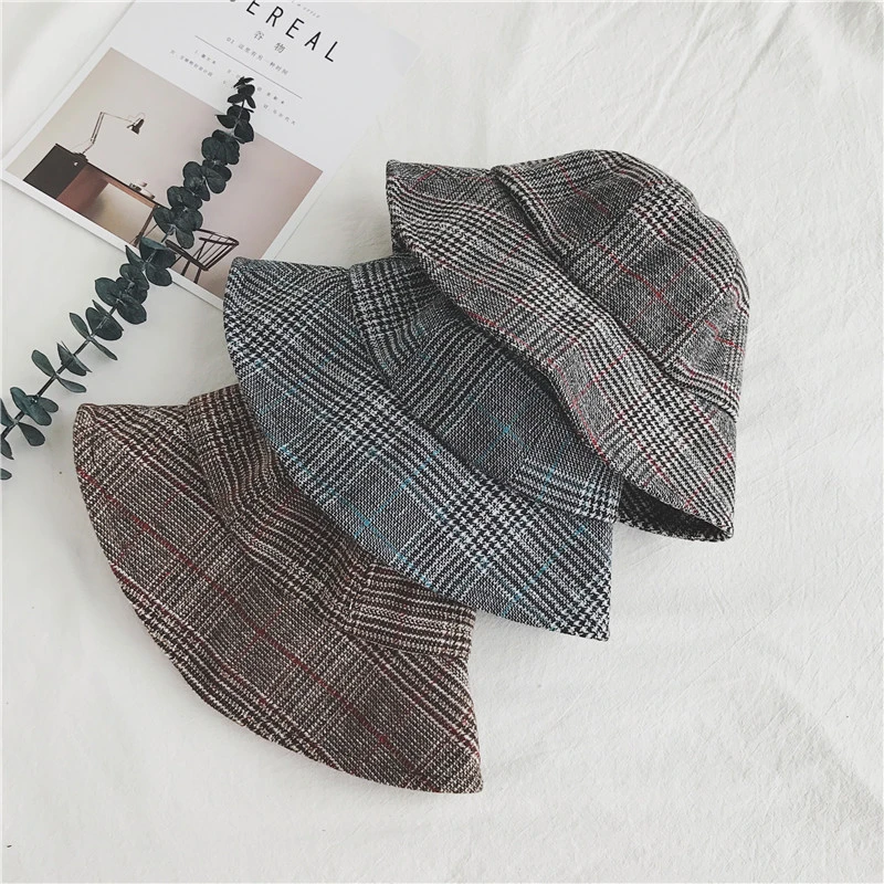 IANLAN новый британский плед Floding шапки для рыбака Женская Повседневная