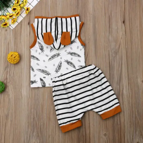 Комплект одежды Emmababy для маленьких мальчиков и девочек футболка без рукавов с
