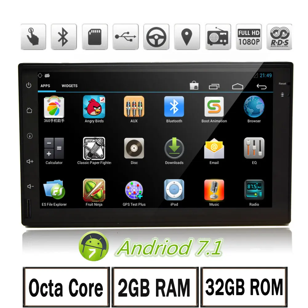 Eincar двойной Din 7 дюймов емкостный сенсорный экран без автомобиля DVD CD плеер Android 1