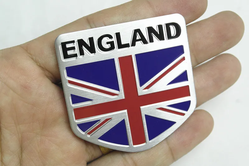 

1Pcs Shield Car Aluminium Sticker Emblem For JP England United States Germany Flag Badge Decal