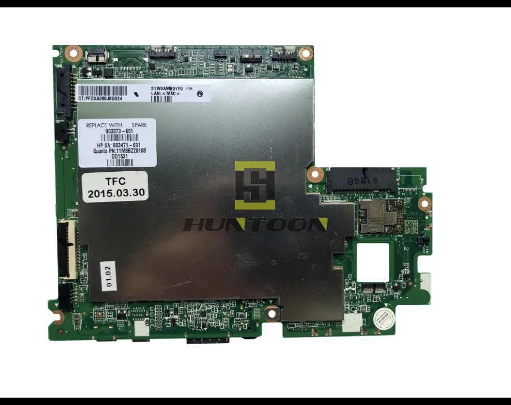 Высококачественная материнская плата 803373 601 для HP Pro Tablet 10 DA0W0AMB6F0 2 Гб ОЗУ 64 SSD Z3735F