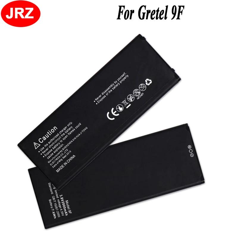 

Запасная батарея для телефона Gretel 9F 2000 мАч, запасные аккумуляторы для телефонов Gretel A7