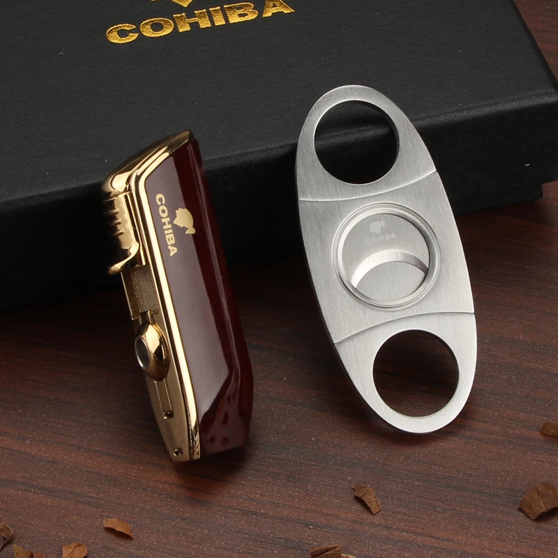 Зажигалка для сигар COHIBA зафонарь Галка с 3 струями зажигалка пламенем из