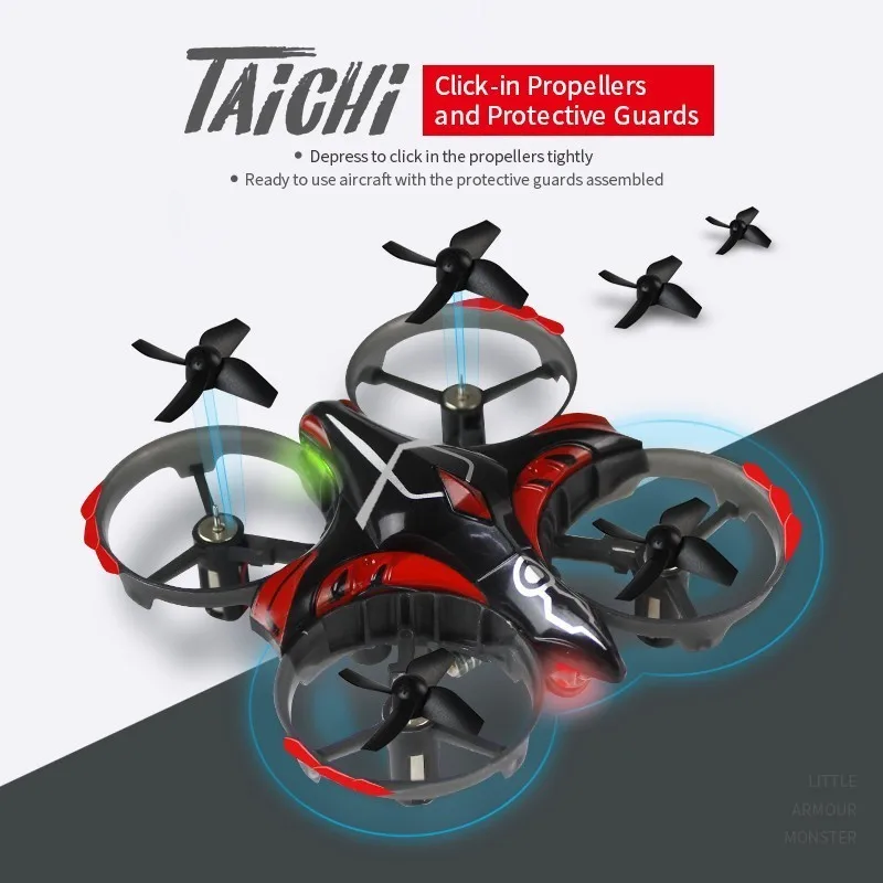 T2G мини Drone с передатчиком инфракрасный Сенсор вертолет бросить летать на высоте