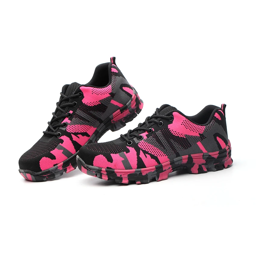 Защитные рабочие камуфляжные ботинки со стальным носком мужские уличные для