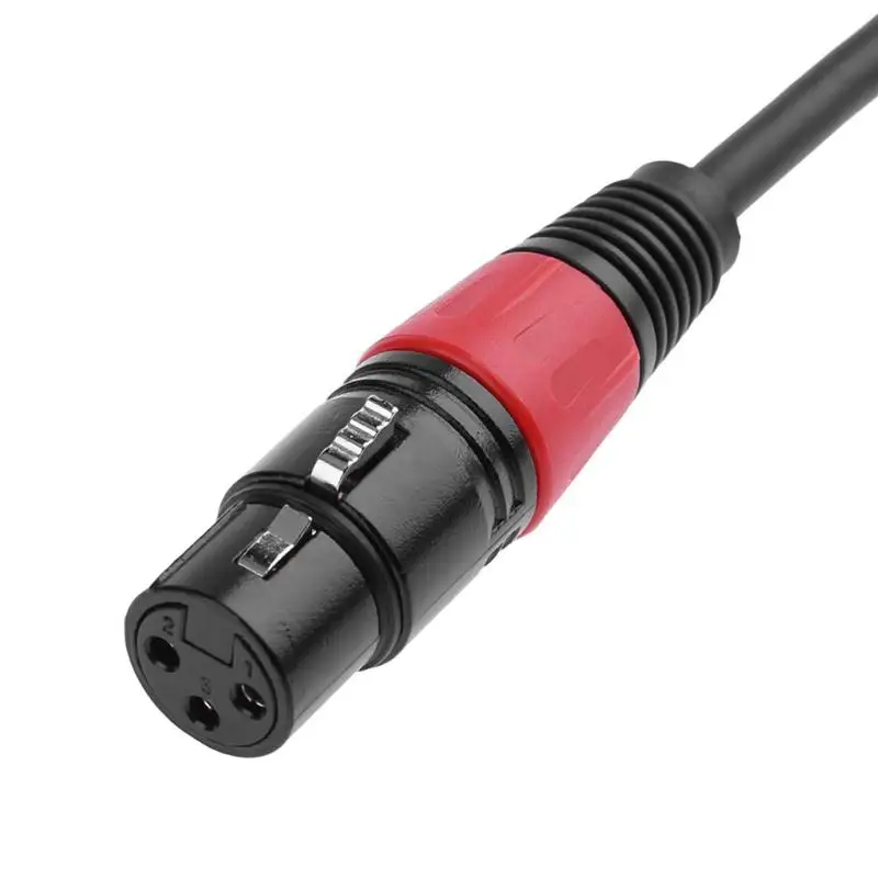 OPQ 0.2m 90 градусов 3 5 мм 1/8 дюйма Trs штекер XLR 3pin Женский аудио кабель удлинитель