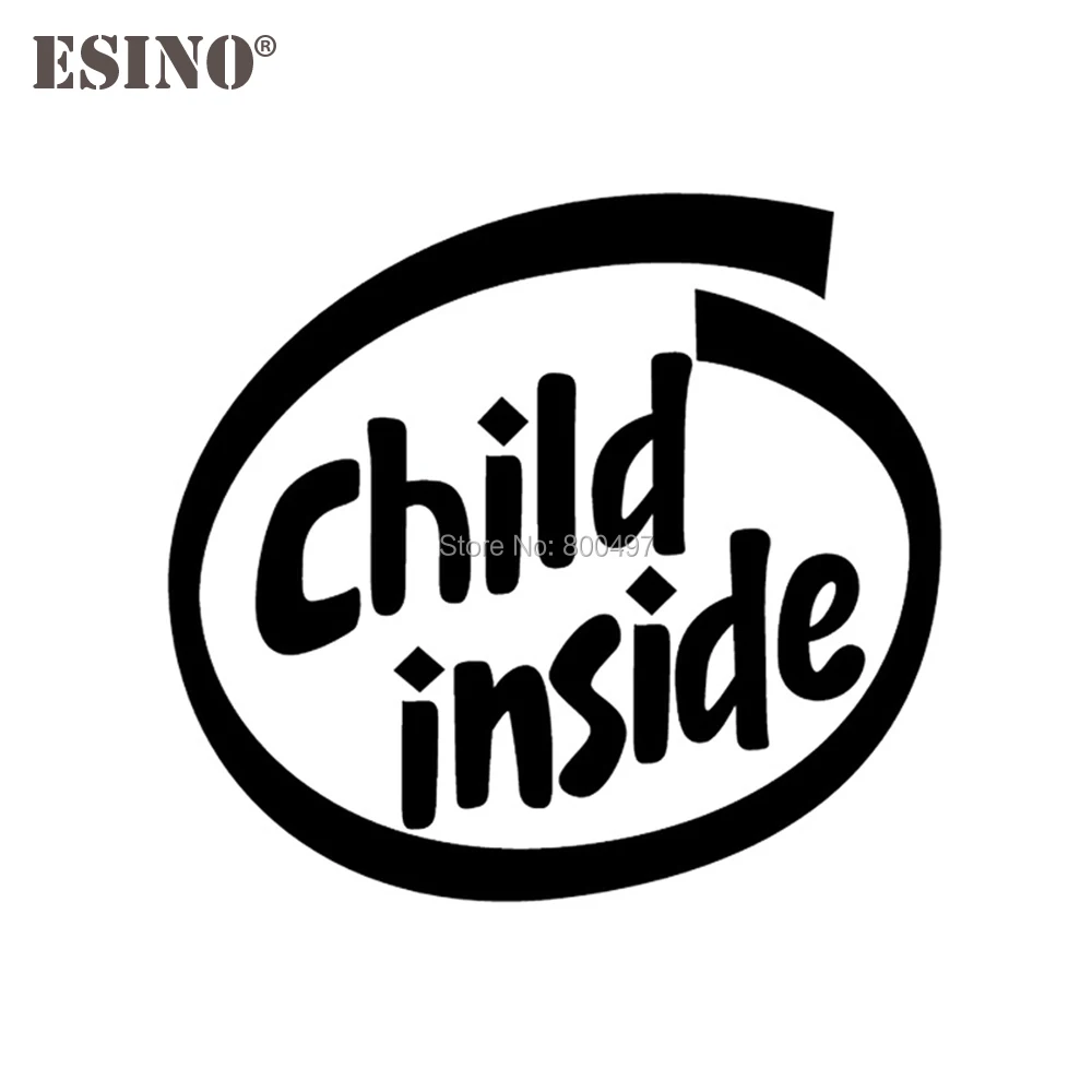 

10 x Simple Warning Car Styling Child Inside Reflective Auto Decal Cartoon Car Sticker Bumper Body Decal Creative Pattern Vinyl