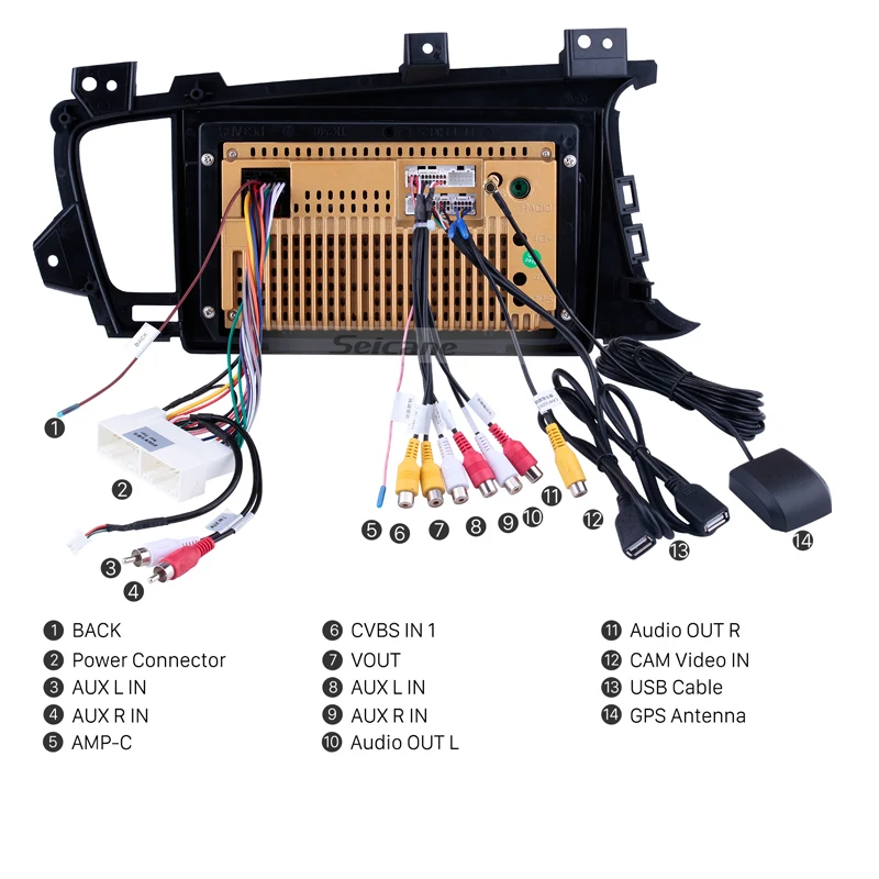 Seicane 9 &quotсенсорный экран Android 1 GPS навигационная система для 2011 2012-2014 Kia k5 LHD