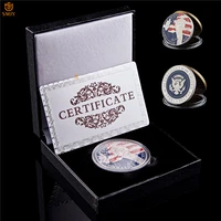 usa 45th president trump liberty eagle silver plated celebrity novelty commemorative coin wluxury box