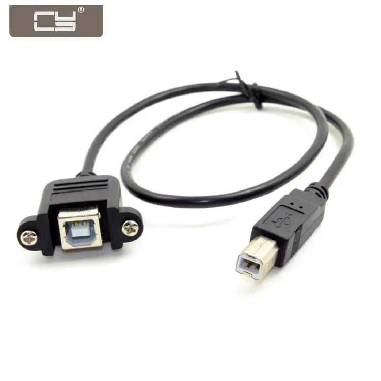 CY 1 м 0 5 прямоугольный USB B Мужской к женскому удлинитель с винтами для Панель