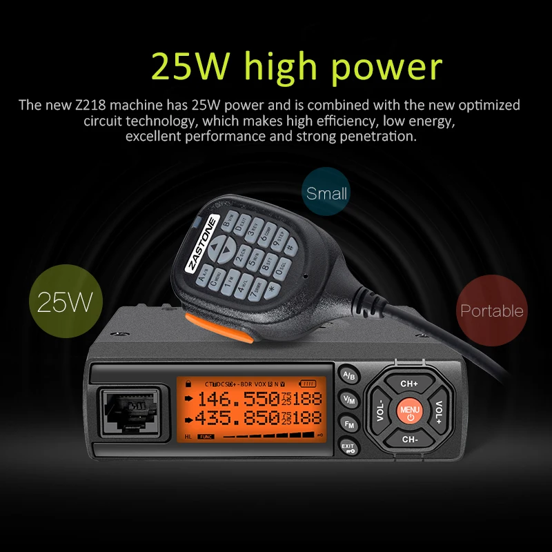Zastone портативная рация VHF UHF мини радио HF приемопередатчик двухсторонний 136 174 МГц