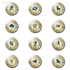 Стеклянный кабошон для фотосъемки с 12 созвездиями, 25 мм, для рукоделия, Знак зодиака, подвеска, товары для ювелирных изделий, 12 шт.лот, оптовая продажа