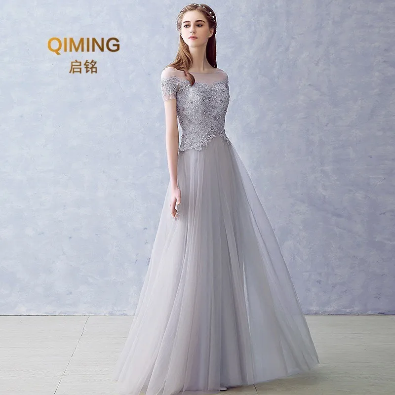 Женское вечернее Кружевное платье макси длинное розовое в Корейском стиле с