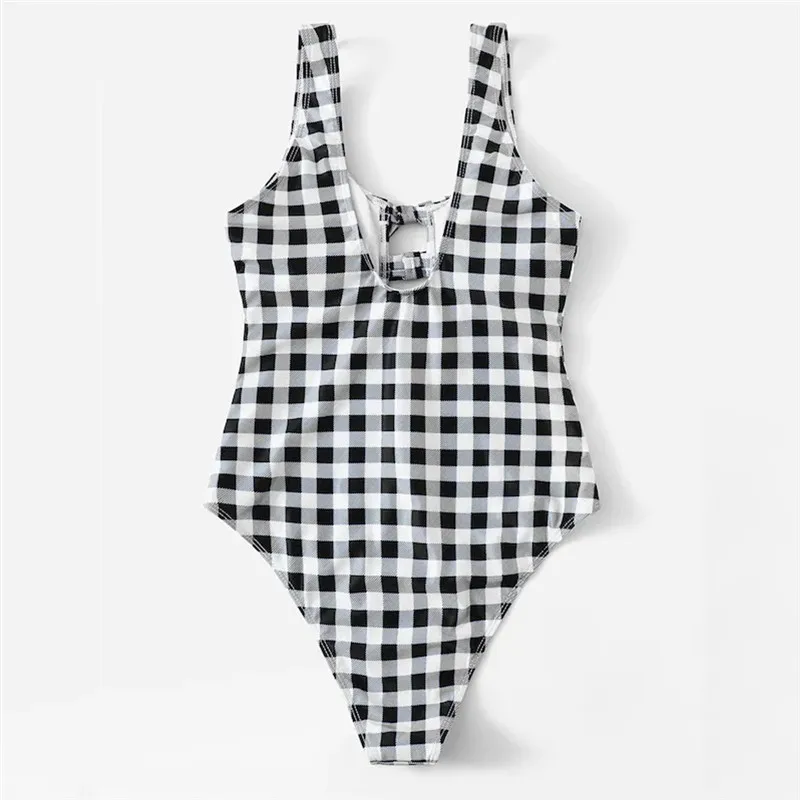 Женское сексуальное бикини клетчатый купальник с принтом пуш ап Мягкий бантом