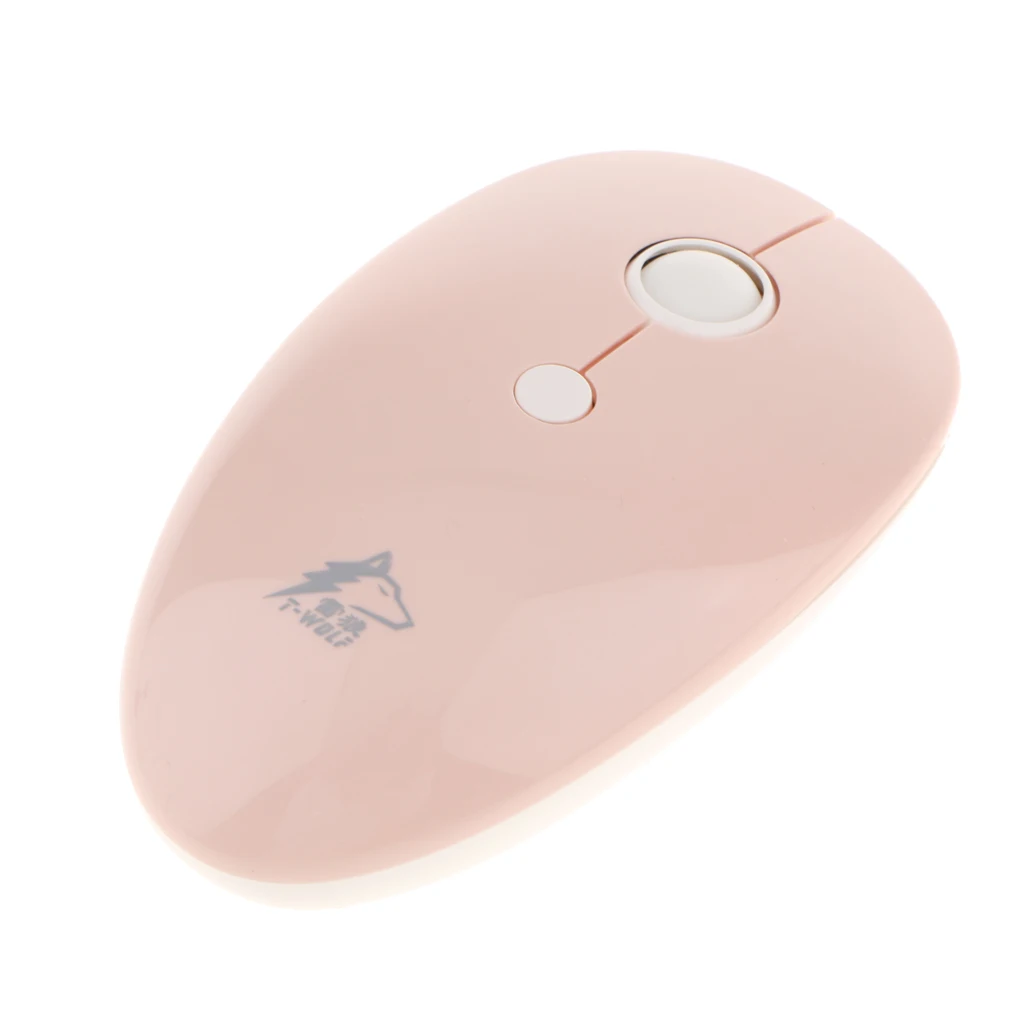 Тонкая беспроводная мышь с usb приемником розовая оптическая меньшим уровнем