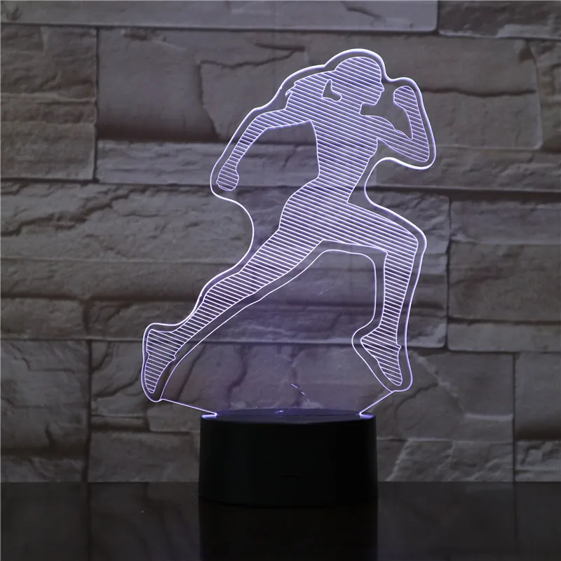 Girl Led Night Lights Running Women Figure Child Nightlight Home luminaria Lamp Sports 3d Desk Usb Bedside 1753 | Лампы и освещение