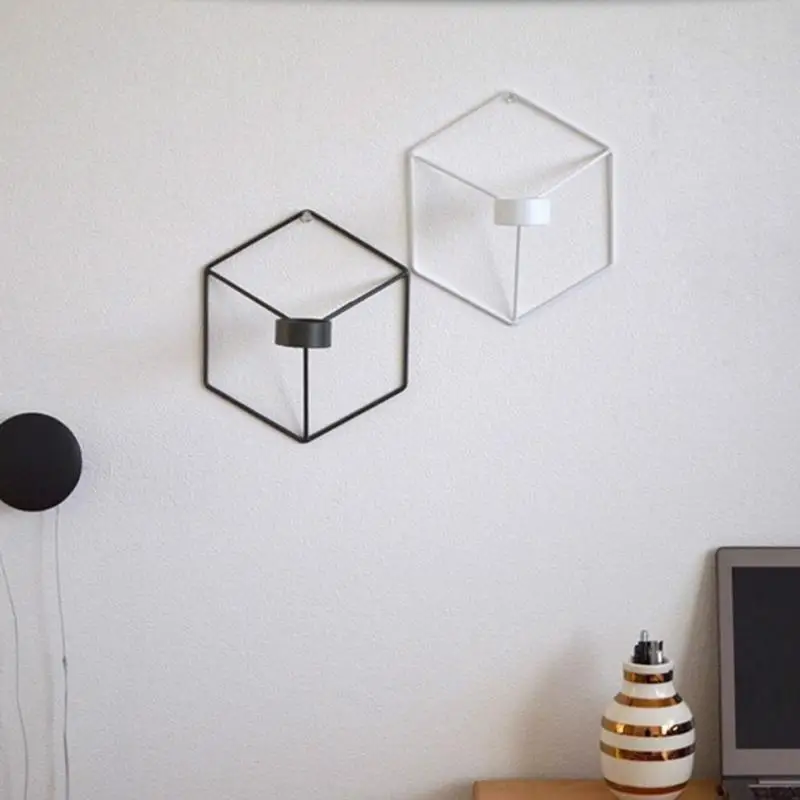 Геометрический подсвечник металлический настенный домашний декор ремесла | Дом