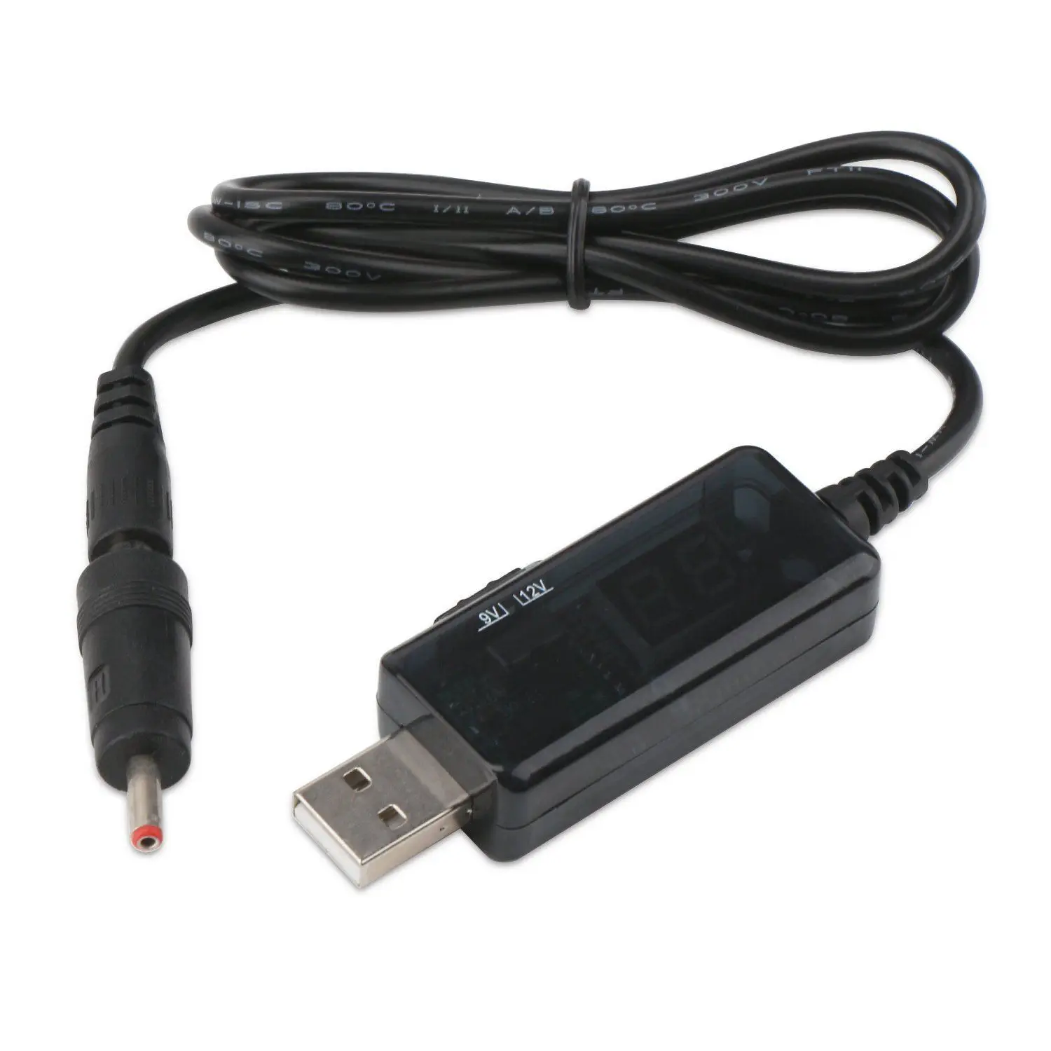 USB Boost кабель 5 в шаг до 9 12 В Регулируемый преобразователь напряжения 1А повышающий
