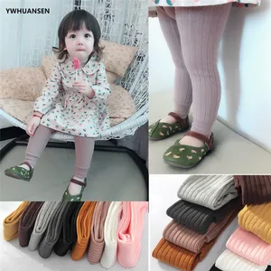 YWHUANSENОт 0 до 6 лет весенне-осенние полосатые леггинсы хлопковый, для новорожденных девочек для новорожденных детей Вязаные узкие брюки для малышей