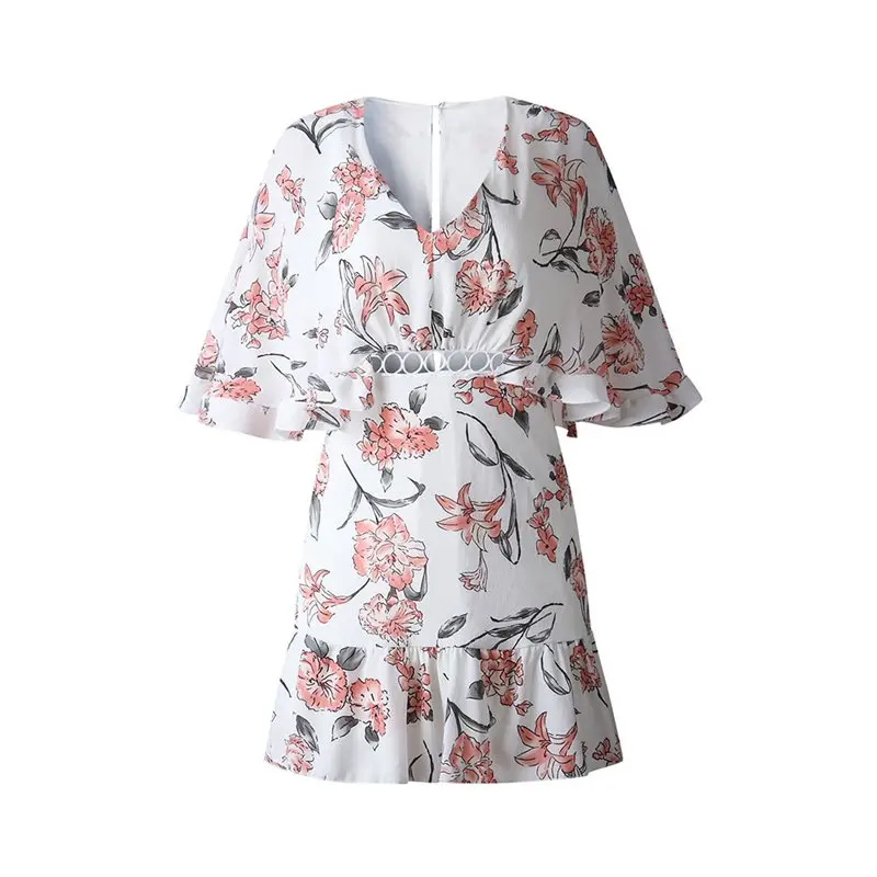 Летние женские мини платья Повседневные Элегантные Boho OL милые Вечерние Розовые