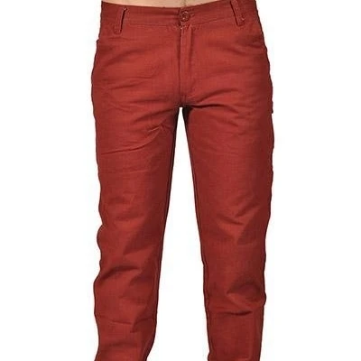 Для мужчин гульфик на пуговице Повседневное брюки темно-бордовый |