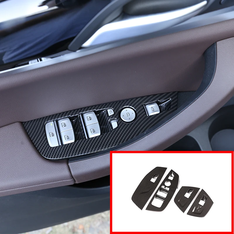 4 шт. для BMW X3 G01 2018 2019 углеродное волокно стиль ABS окно Лифт украшение рамка Крышка