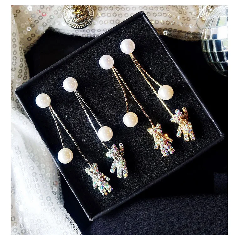 Женские серьги с кисточками и жемчужными ушками в стиле бохо|Серьги-подвески| |